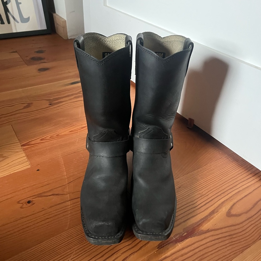 Durango Black Harness Moto Boots Women's 9 - Picture 2 of 8